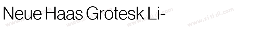 Neue Haas Grotesk Li字体转换